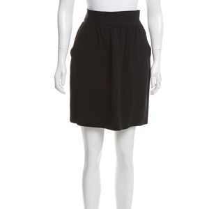 RED Valentino Black Crepe Skirt (Sz 42)